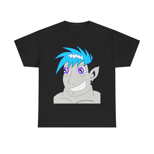 Anime-Inspired Unisex Heavy Cotton Tee - Cool Character Design