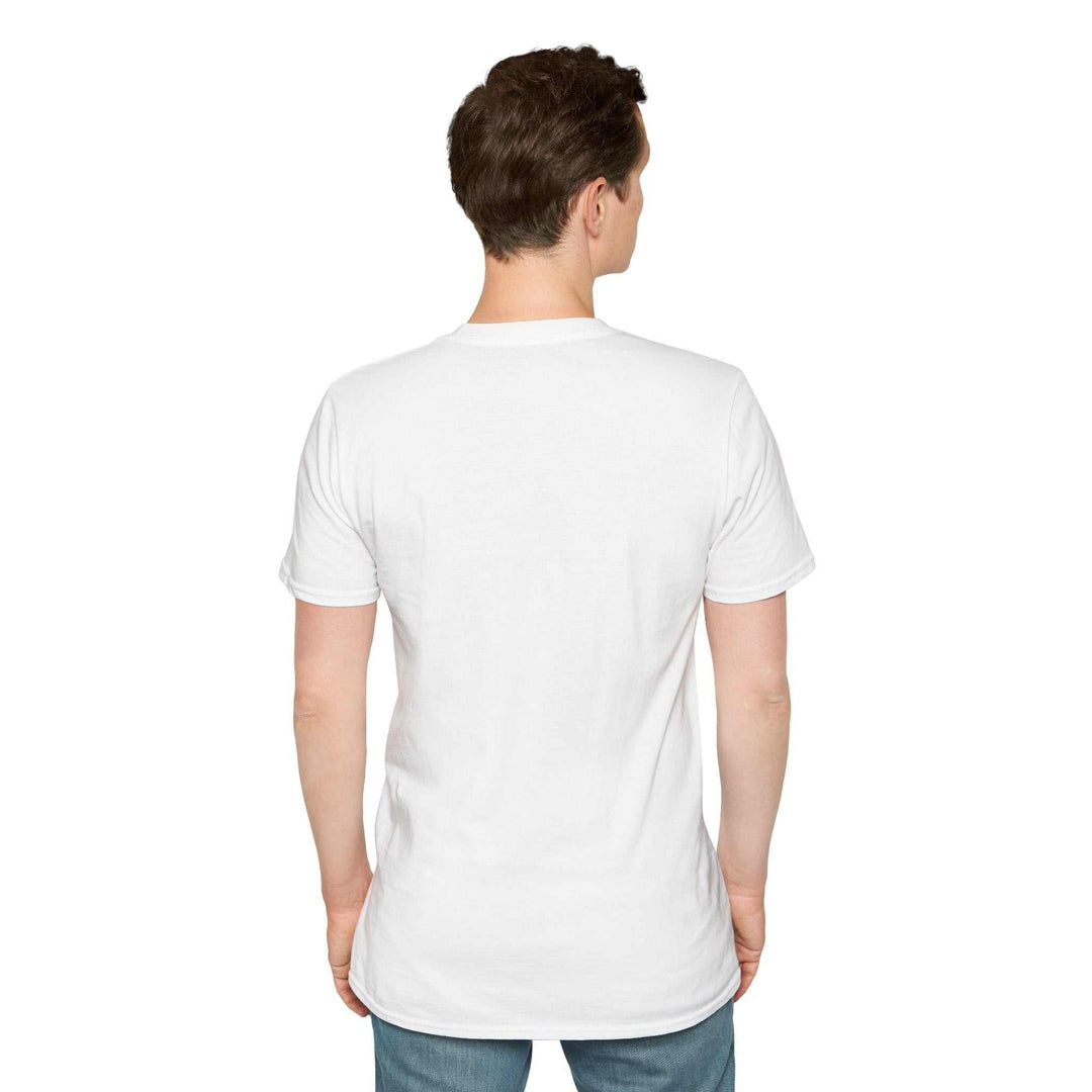 Cartoon big guy eating ramen illustration on a comfortable cotton t-shirt