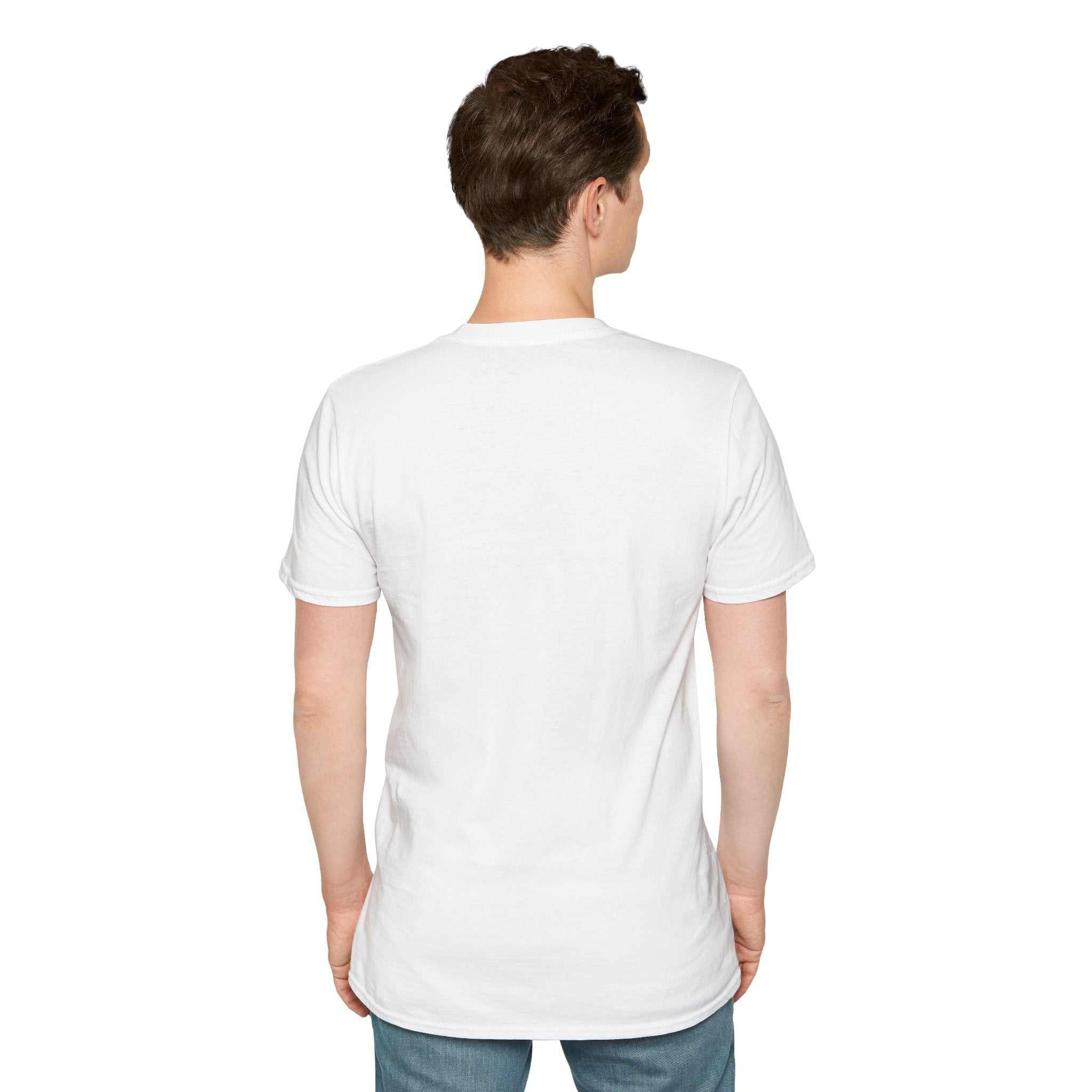 Cartoon big guy eating ramen illustration on a comfortable cotton t-shirt