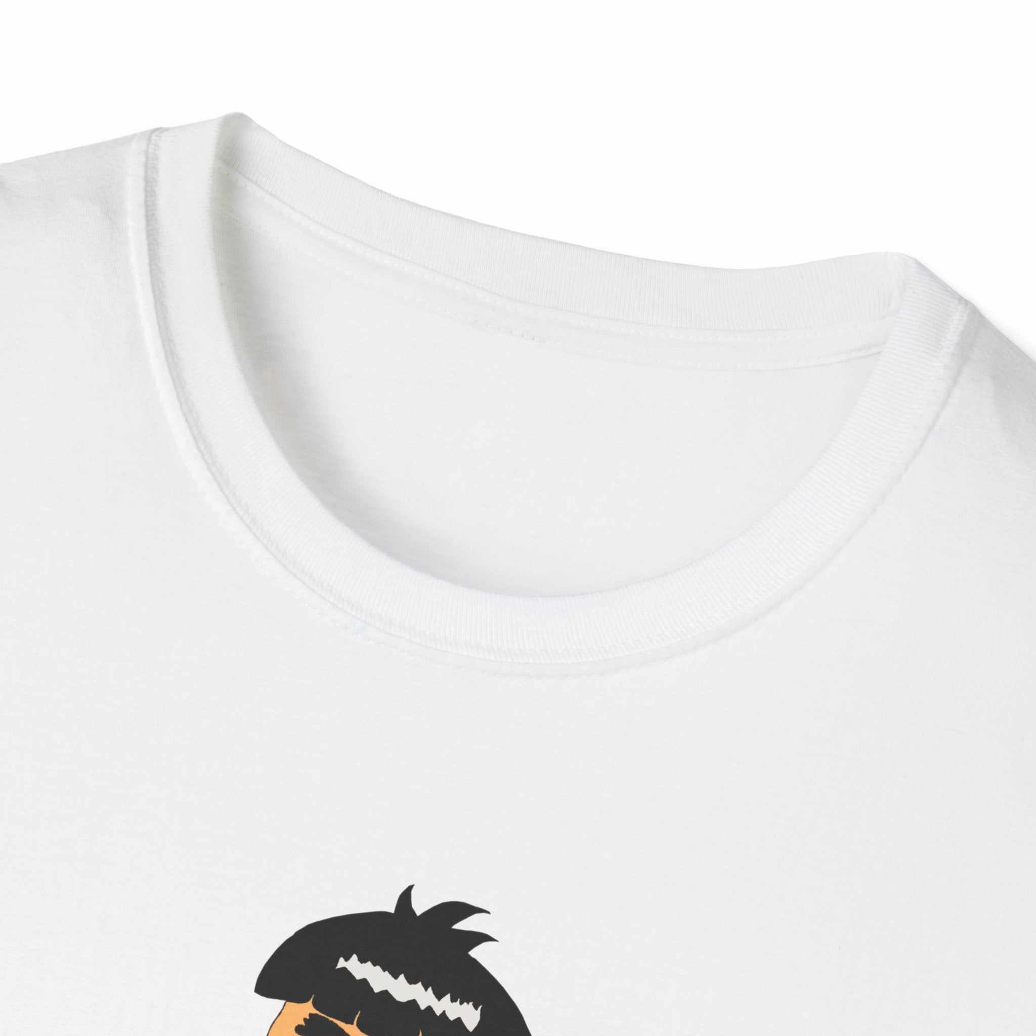 Cartoon big guy eating ramen illustration on a comfortable cotton t-shirt