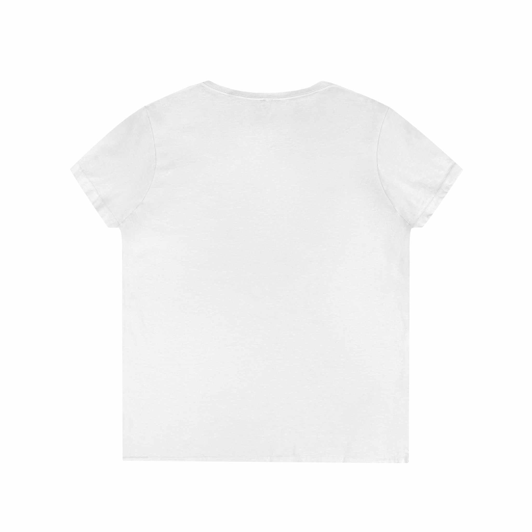Cyberpunk gothic anime girl V-neck tee featuring layered necklaces and neon green hair design