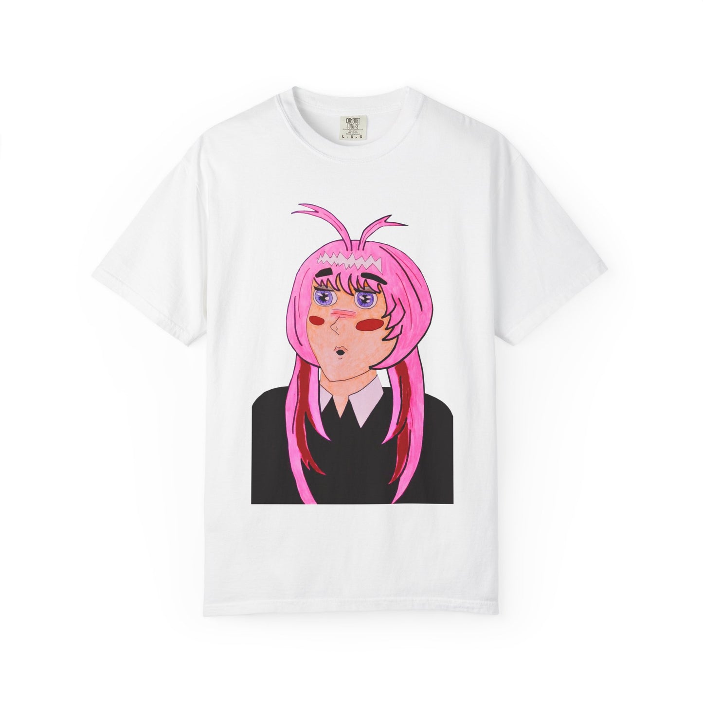 Anime Pink-haired Girl Portrait T-Shirt
