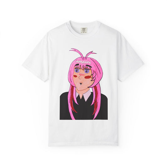 Anime Pink-haired Girl Portrait T-Shirt