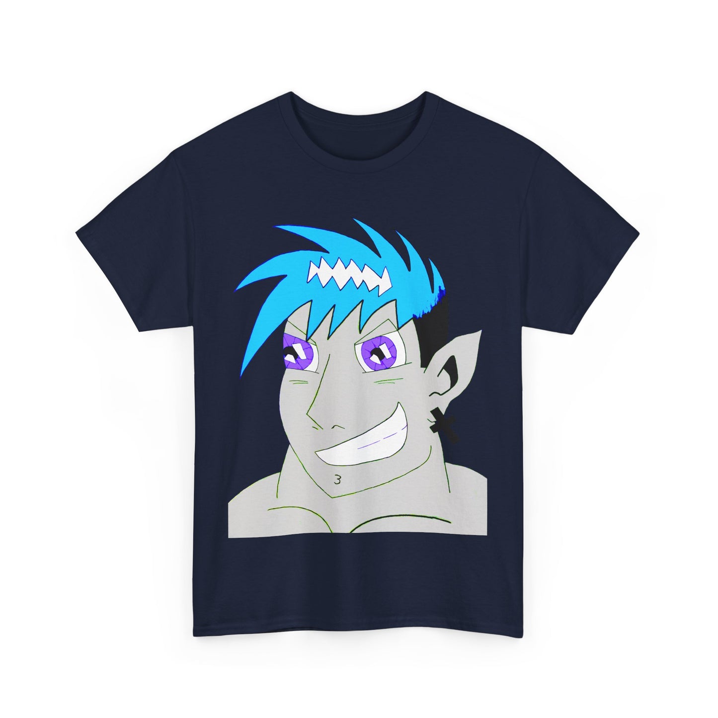 Anime-Inspired Unisex Heavy Cotton Tee - Cool Character Design
