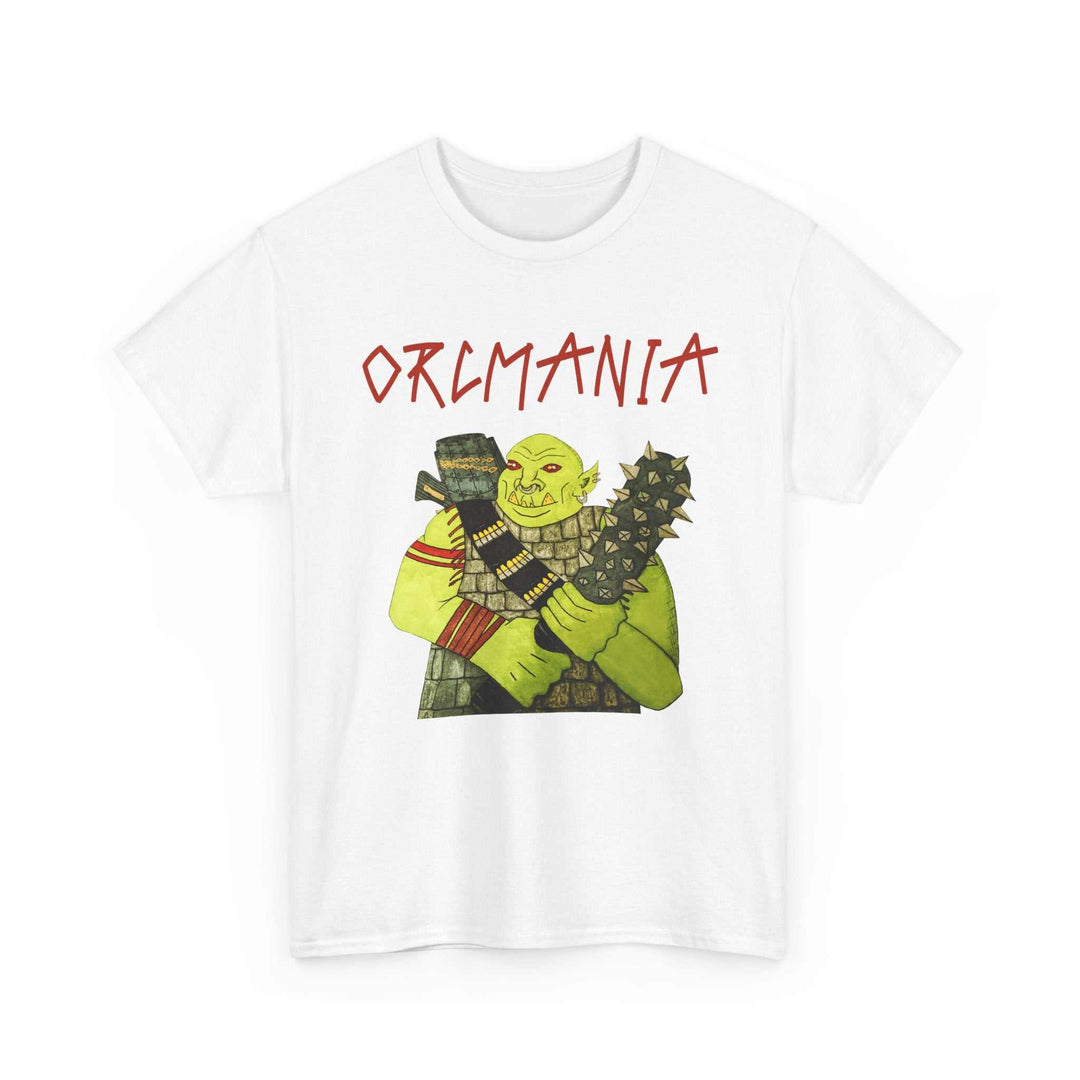 Green orc fantasy art printed on durable medium-weight cotton T-shirt
