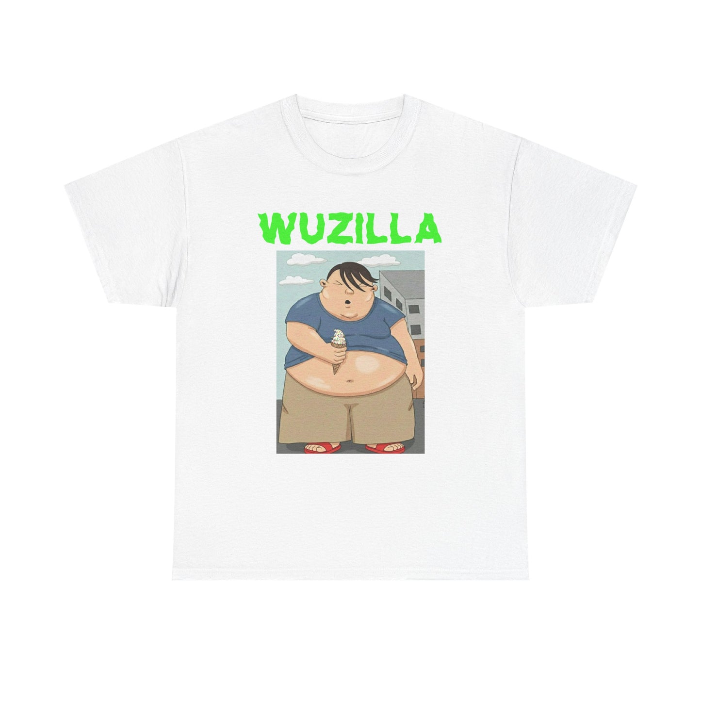 Cartoon Monster Boy Eating Ice Cream - Unisex T-shirt