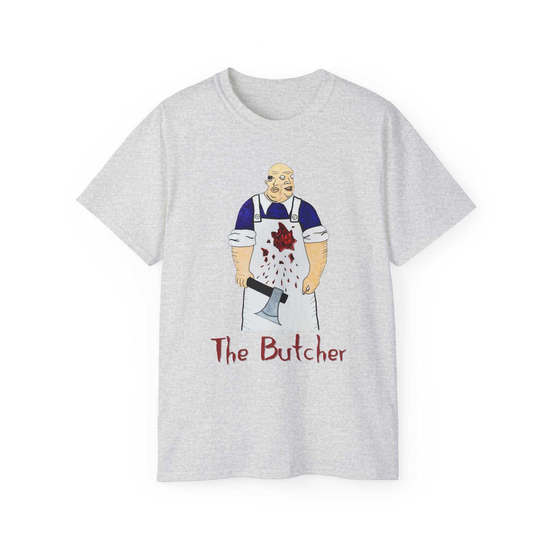 The Butcher Graphic Tee — Horror Meat Cleaver T-Shirt