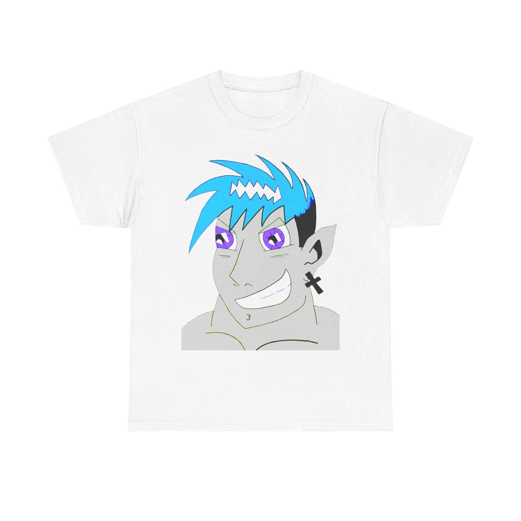 Anime-inspired unisex heavy cotton tee featuring a cool character design on vibrant, breathable fabric.