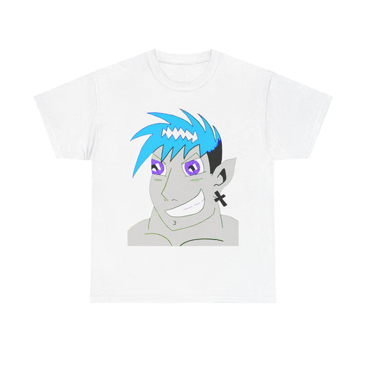 Anime-Inspired Unisex Heavy Cotton Tee - Cool Character Design