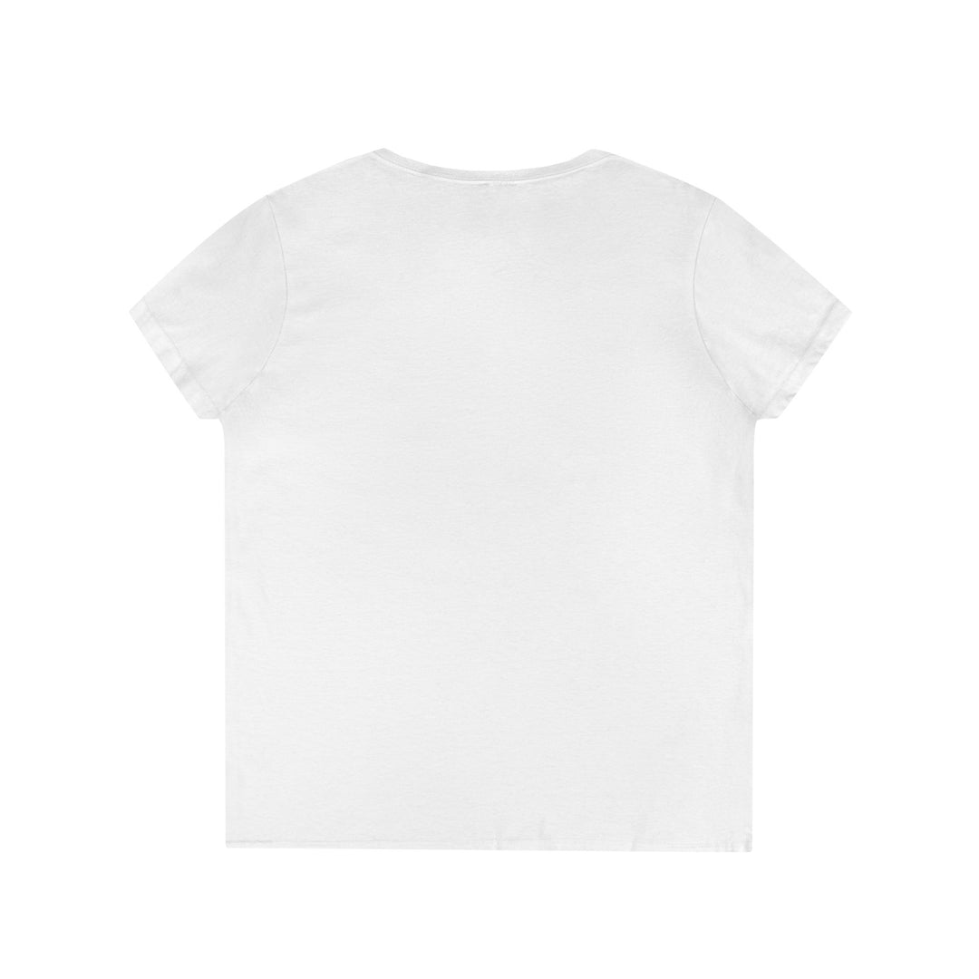 Anime Vampire Girl with Pigtails V-Neck T-Shirt | Cheerful Manga Character