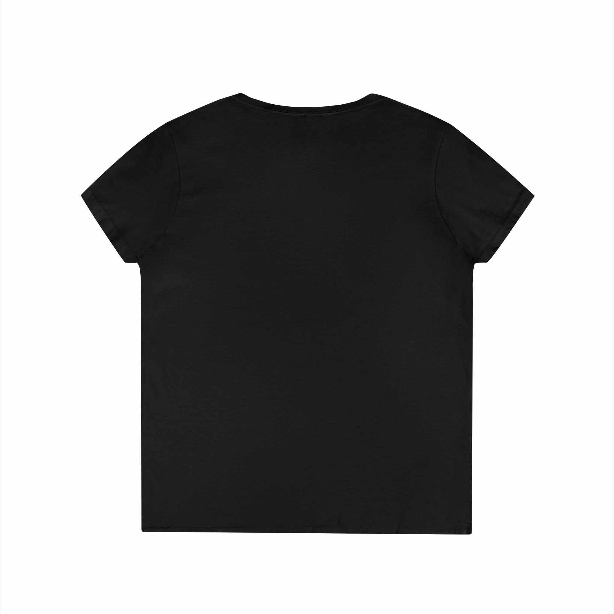 Cyberpunk gothic anime girl V-neck tee featuring layered necklaces and neon green hair design